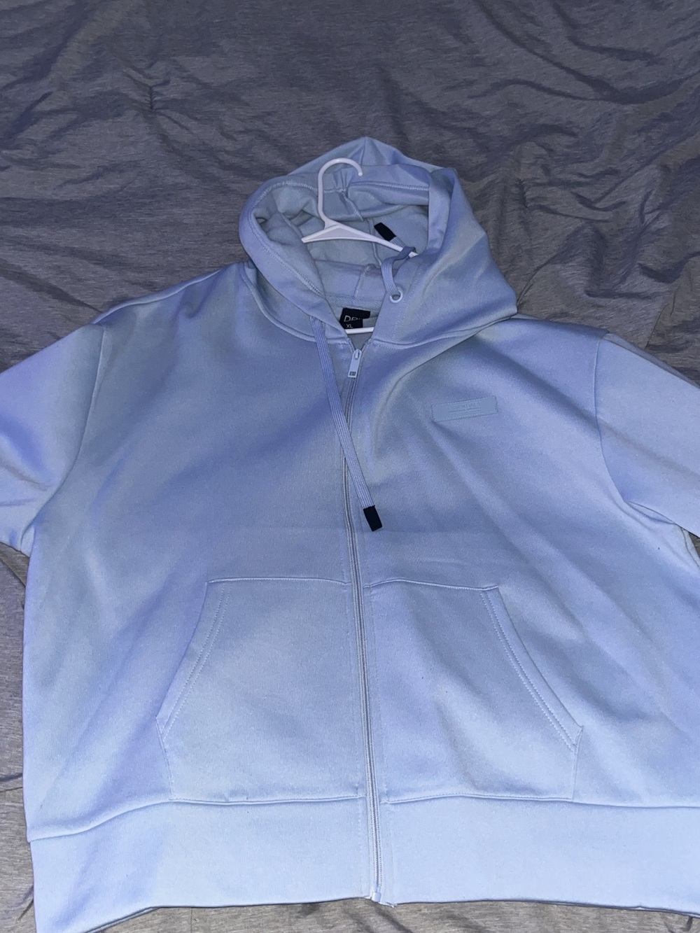 Essentials Light Blue Full-Zip Hoodie Jacket